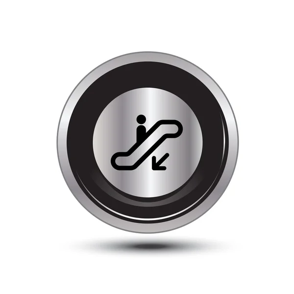Button aluminum — Stock Vector