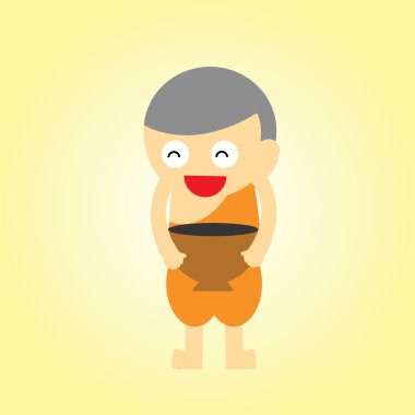 Budist keşiş karikatür