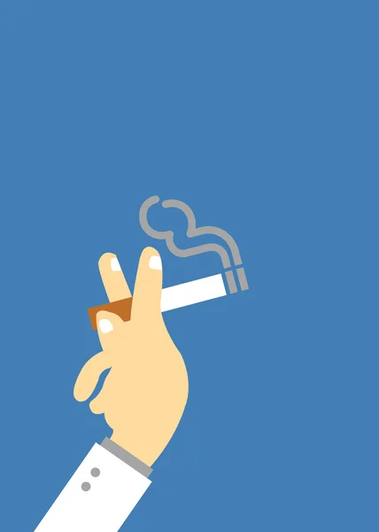 Smoking vector cartoon — Stock Vector