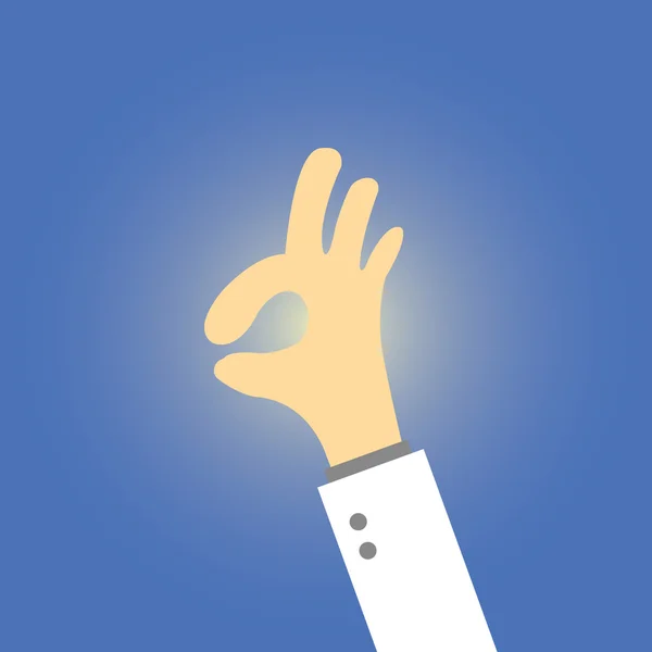 Ok hand sign — Stock Vector