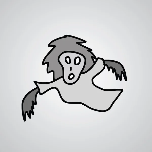 幽霊漫画スケッチ — ストックベクタ