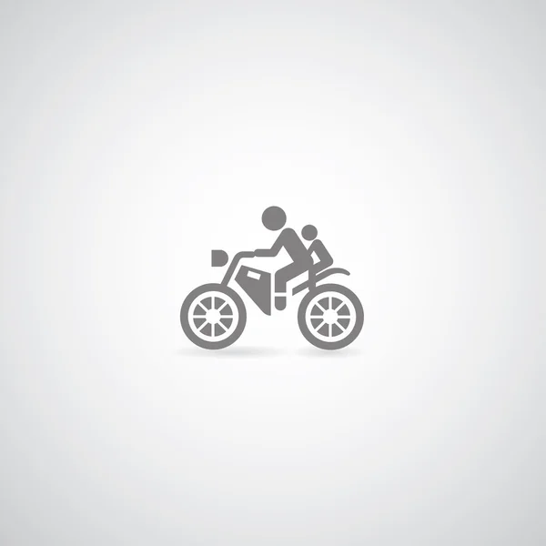 Personas en moto — Stok Vektör