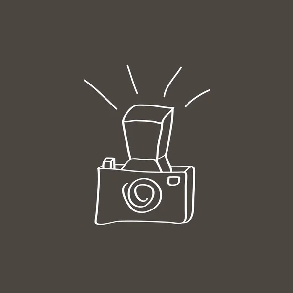 カメラ手描き — ストックベクタ