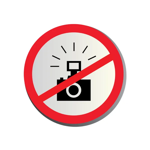 No photography allowed — Stock Vector