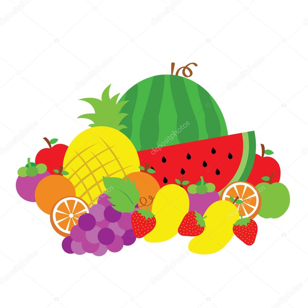 Fruit vector cartoon — Stock Vector © tackgalich 34431175