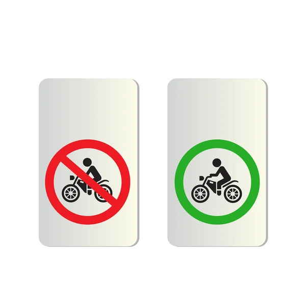 Panneaux de moto — Image vectorielle