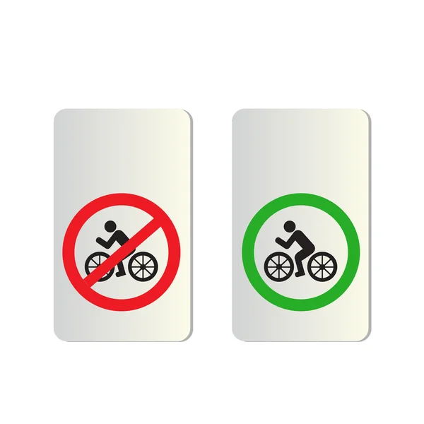 Bicycle signs — Stock Vector