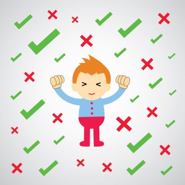 znacznik wyboru wektor kreskówka