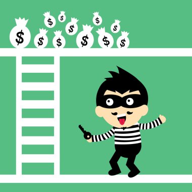 vektör karikatür çalmak