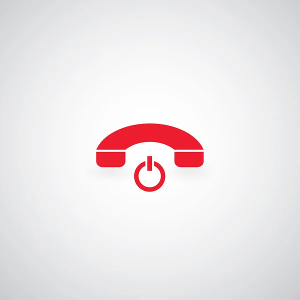 Símbolo de teléfono rojo — Vector de stock