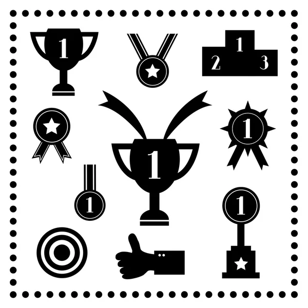 Трофей и символ наград — стоковый вектор