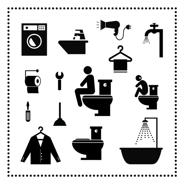 Washing set symbol — Stock Illustration Washing set symbol Vector Graphics