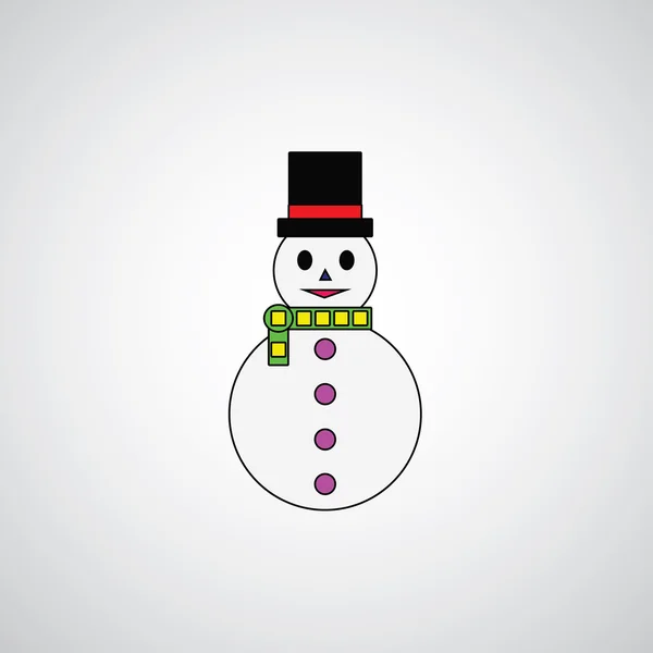 Símbolo muñeco de nieve — Vector de stock