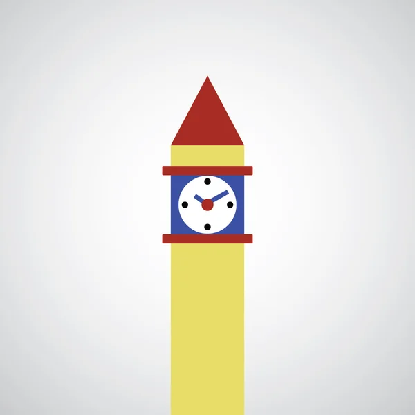 Torre del reloj — Vector de stock