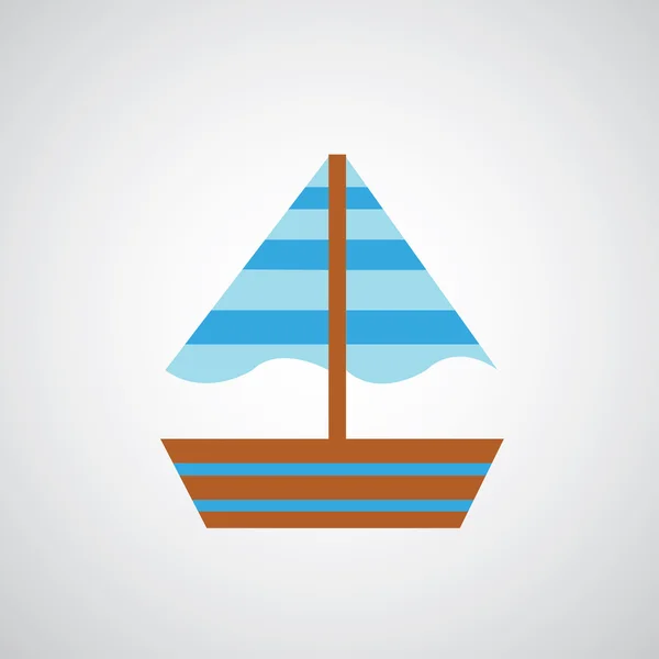 Blue ship — Stock Vector