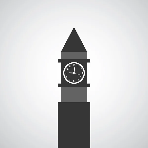 Tour de l'horloge — Image vectorielle