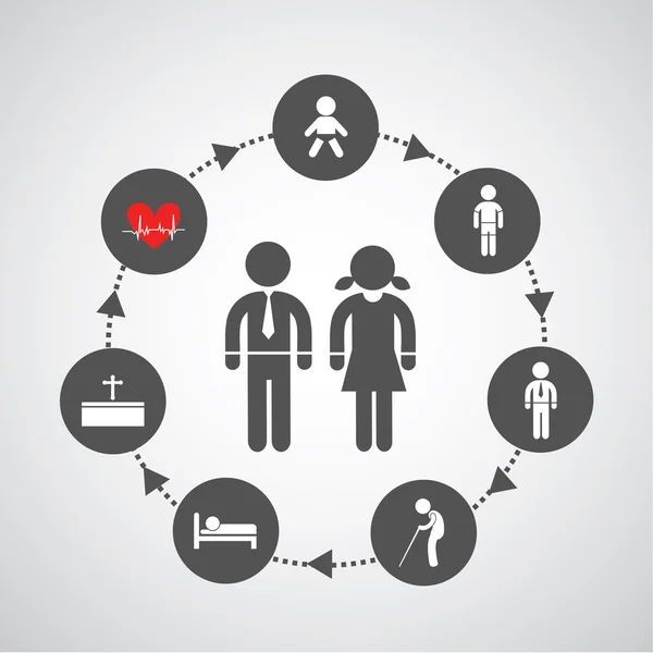 Menselijk leven symbool — Stockvector