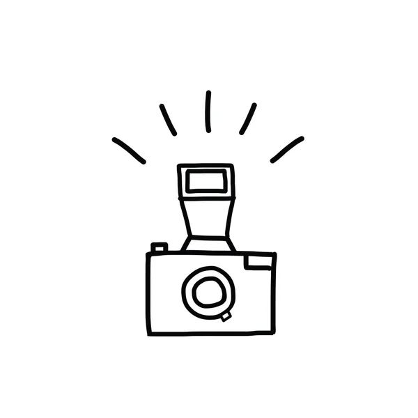 Camera hand drawn — Stock Vector