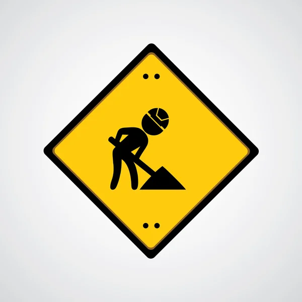 Signe en construction — Image vectorielle