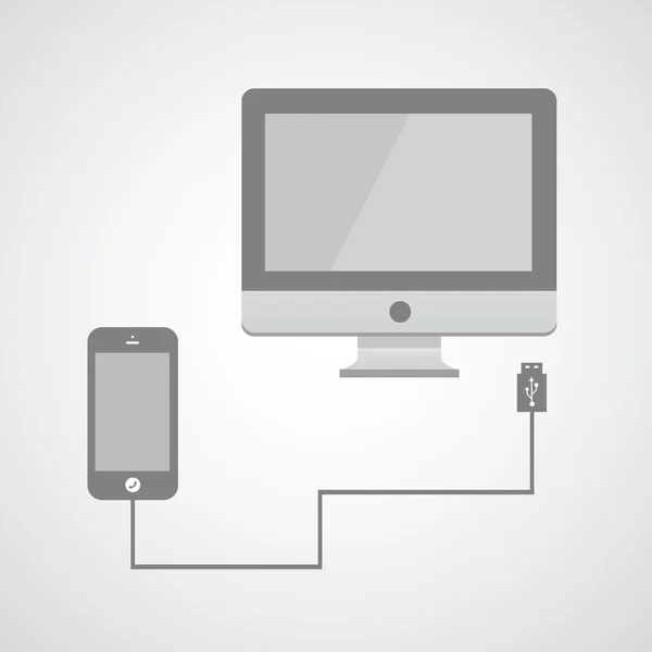 Vincular datos al ordenador — Vector de stock