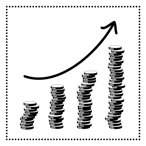 Aumento do diagrama financeiro — Vetor de Stock