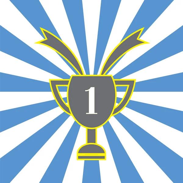 Символ трофея номер один — стоковый вектор