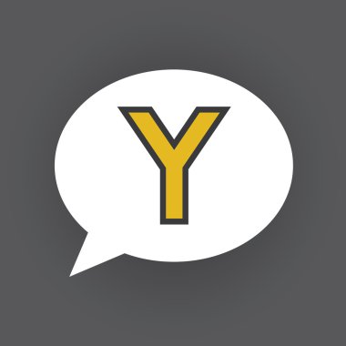 kabarcık yazı harf y