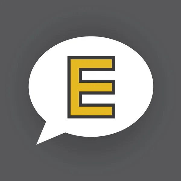 Bubble font letter E — Stock Vector