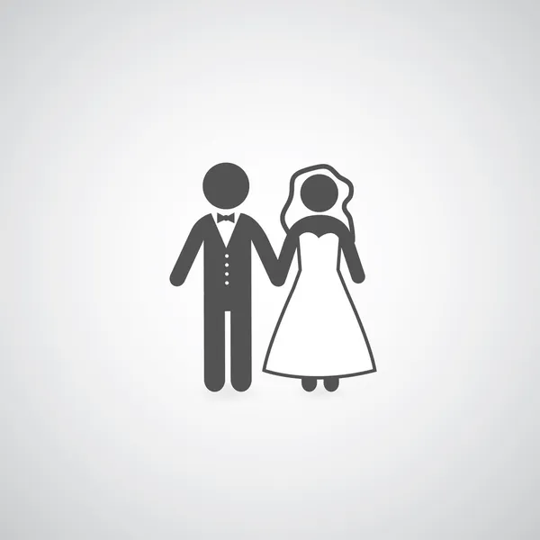 Symbole de mariée et marié — Image vectorielle