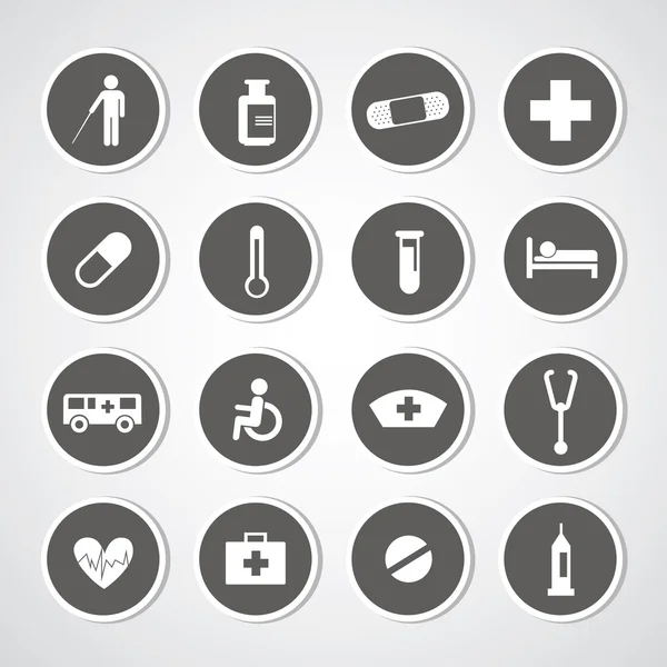 Conjunto de iconos hospitalarios — Vector de stock