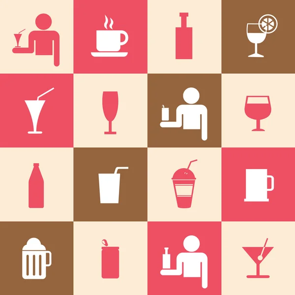 Set de iconos de bebidas — Vector de stock