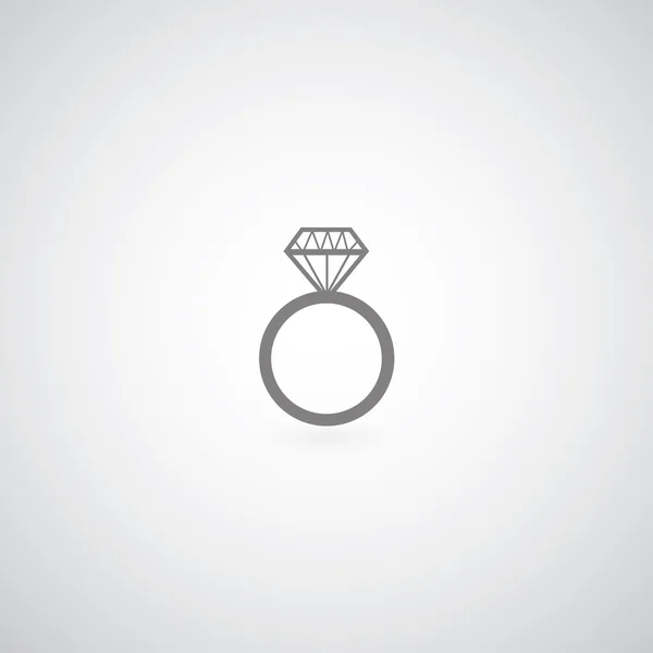 Diamond engagement ring — Stock Vector