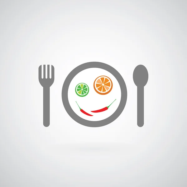 开胃食物符号 — 图库矢量图片