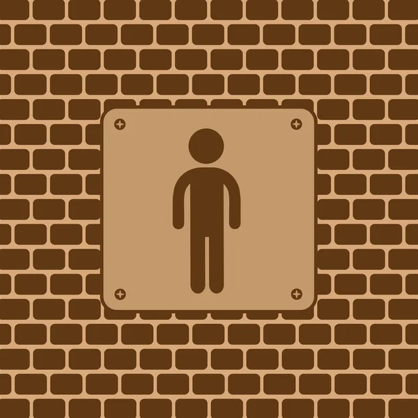 Toilettenschild für Männer — Stockvektor