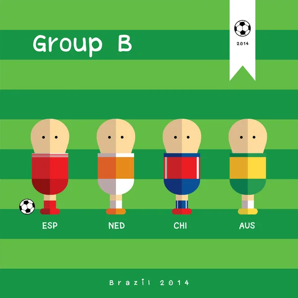 Joueurs de football dessin animé — Image vectorielle