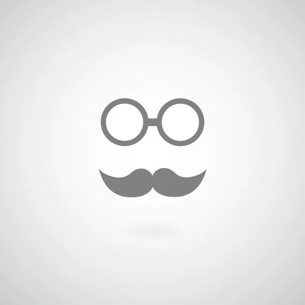 Moustache vintage et lunettes — Image vectorielle