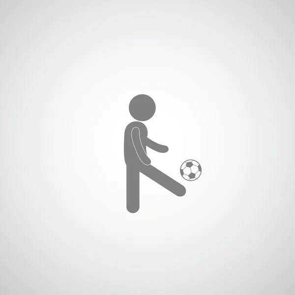 Símbolo jugador de fútbol — Vector de stock