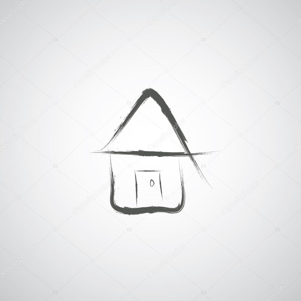 Benim ev elle çizilmiş karikatür kroki — Stok Vektör © tackgalich 43382381