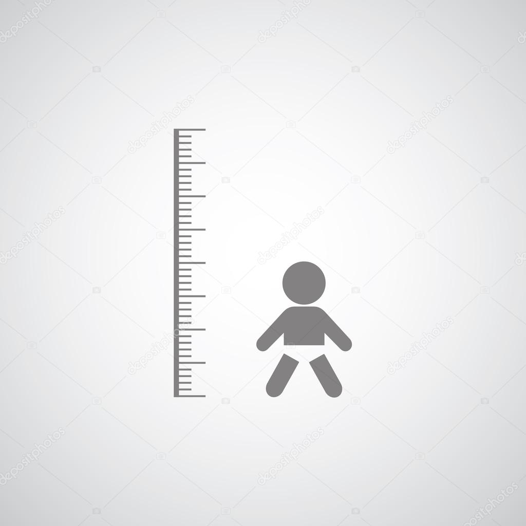 height measurement little boy symbol 