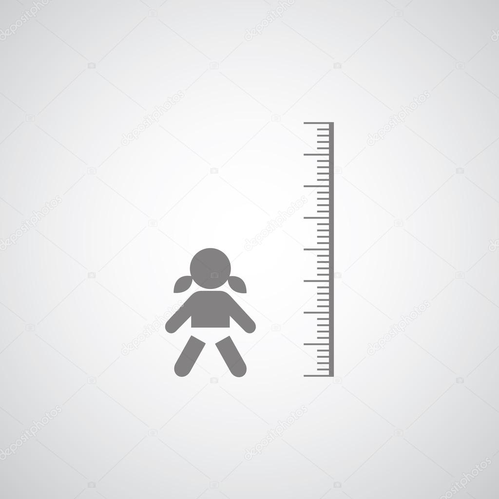 height measurement little girl symbol 