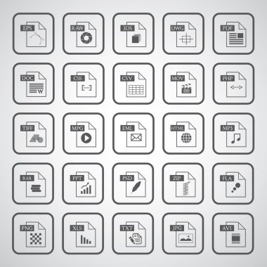 dosya türü Icon set 