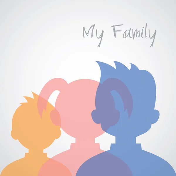 Family icons head cartoon — Stock Vector