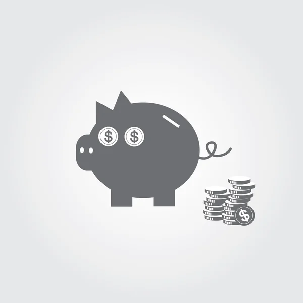 Piggy bank geld te besparen — Stockvector