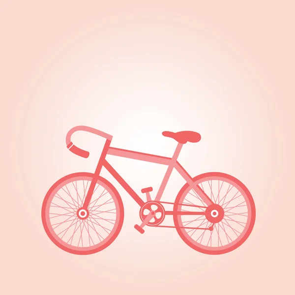 Pink retro bicycle — Stock Vector