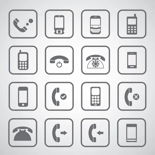 Ensemble de symbole de téléphone — Image vectorielle