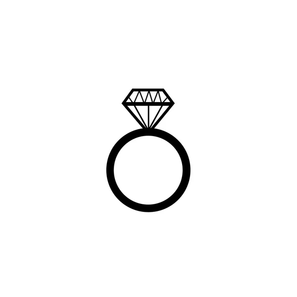 Gyémánt eljegyzési gyűrű — Stock Vector