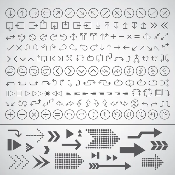 Arrow icons set — Stock Vector