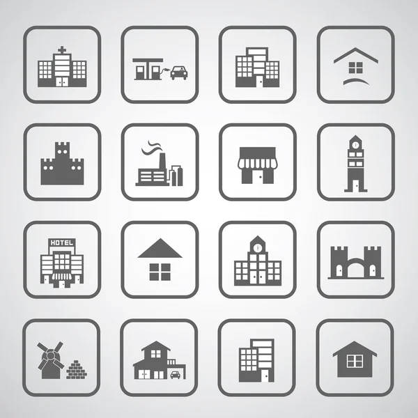 Buildings icon — Stock Vector