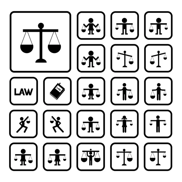 Scales justice icon — Stock Vector