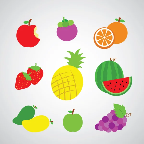 Κινουμένων σχεδίων φρούτων — Διανυσματικό Αρχείο